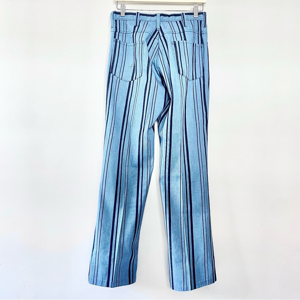 Unisex Rare Vintage 70’s Railroad Stripe High Waisted Pants Hickory L-Pocket 29